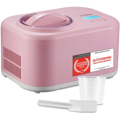 Afbeelding van TZS First Austria IJsmachine Zelfvriezende Ice Cream Maker met Compressor 1L Roos