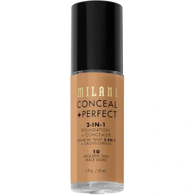 Afbeelding van Milani Conceal + Perfect 2 in 1 Foundation Concealer 10 Golden Tan 30 ml