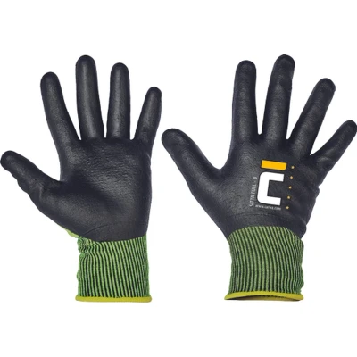 Afbeelding van Cerva SITTA FULL gloves nitril 01130102 HV Geel/Zwart 9