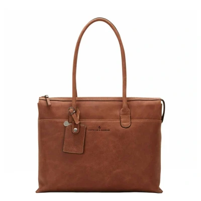 Afbeelding van Castelijn en Beerens Carisma dames laptoptas 15,6&quot; Cognac