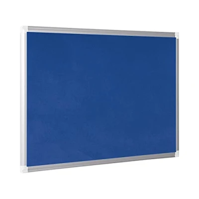 Afbeelding van Bi Office Viltbord New Generation, prikbord met aluminium frame, 90 x 60 cm, blauw