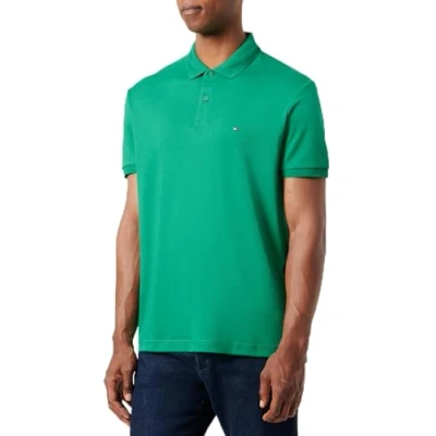 Afbeelding van TOMMY HILFIGER ESSENTIAL REG POLO VOOR Heren VLOEIBAAR KATOEN, Groen (Nouveau Groen), L