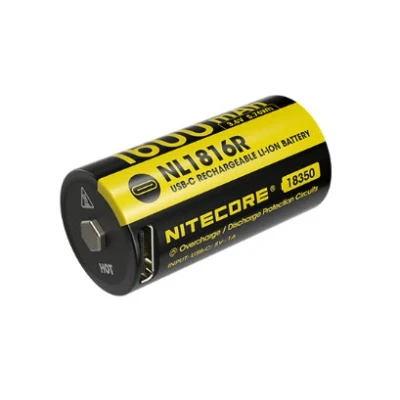 Afbeelding van Nitecore NL1816R Oplaadbare 18350 Li Ion batterij 1600mAh met USB C Poort