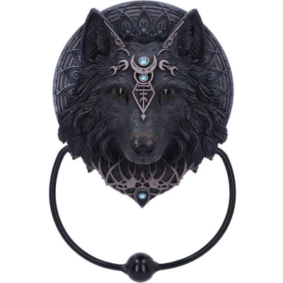 Afbeelding van Nemesis Now Deurklopper Wolf Moon Zwart/Multicolours 20,5cm