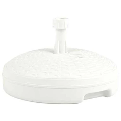 Afbeelding van Parasolvoet gevuld met zand/water 20 L kunststof rattan wit