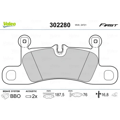 Afbeelding van Valeo Remblokset 302280