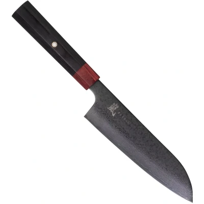 Afbeelding van Yaxell Rei Santoku 16,5 cm 69 Lagen Damaststaal VG10 61 HRC Pakkahout Heft