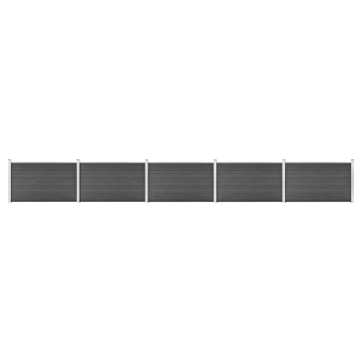 Afbeelding van Schuttingpanelenset 872x105 cm HKC zwart