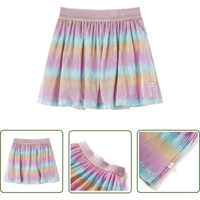 Afbeelding van vidaXL Meisjes Rok Kinderrok Kinderrokje 140 meerkleurig Multicoloured Dress Kindermode Kinderkleding