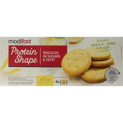 Afbeelding van Modifast Protein Shape Biscuits Vanilla &amp; Lemon 8ST