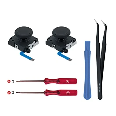 Afbeelding van Wigearss 2 stuks 3D joystick analoge vervanging en reparatiegereedschap kit voor NS Switch/Switch OLED Joy met controller/Switch Lite