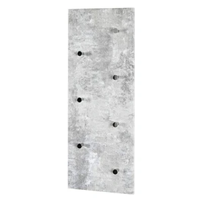 Afbeelding van HAKU Möbel Wandkapstok, MDF, chroom in betonlook, B 80 x D 6 H 30 cm
