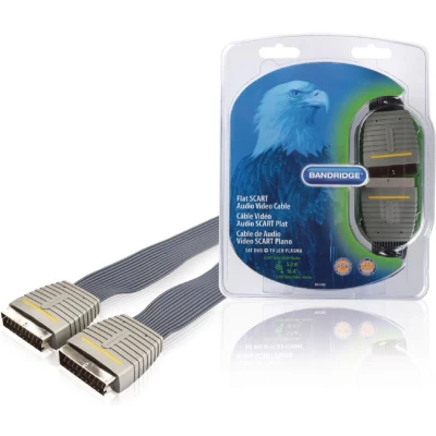 Afbeelding van Platte SCART Audio Video Kabel 5.0 m Bandridge