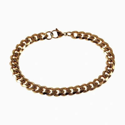 Afbeelding van 22cm x 8mm Cubaanse Armband Unisex Vergguld Roestvrij Stalen Schakelarmband
