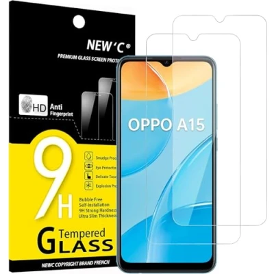 Afbeelding van NEW&#039;C 2 Stuks, Screen Protector voor Oppo A15, A15s, Gehard Glass Schermbeschermer Film 0.33 mm ultra transparant, resistent