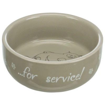 Afbeelding van Trixie Voer/Waterbak &#039;Thanks For Service&#039; Keramiek Kattenvoerbak Ø11 cm Assorti