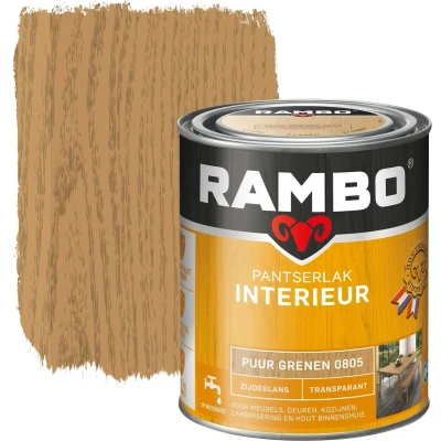 Afbeelding van Rambo Interieur Lak Transparant Zijdeglans Puur Grenen 0805 0,25 liter