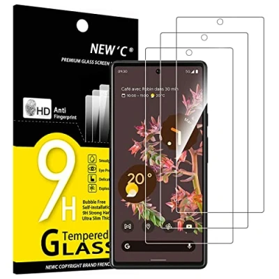 Afbeelding van NEW&#039;C 3 Stuks, Screen Protector voor Google Pixel 6, Gehard Glass Schermbeschermer Film 0.33 mm ultra transparant, resistent