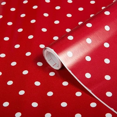 Afbeelding van d c fix Petersen Plakfolie, rood, zelfklevende folie, waterdicht, realistische decoratie voor meubels, tafel, kast, deur, keukenfronten, meubelfolie, decoratiefolie, behang, 45 cm x 2 m