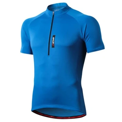 Afbeelding van FEIXIANG Heren fietsshirt korte mouwen fietskleding voor mannen, ademende cycling jersey wielersport kleding