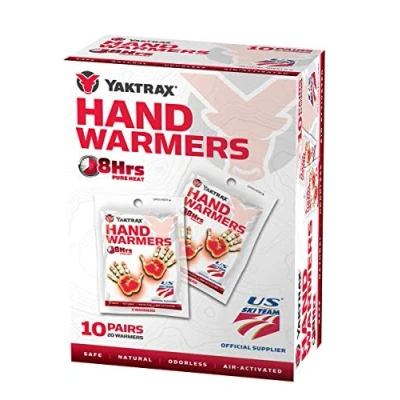 Afbeelding van Yaktrax Wegwerphandwarmers met tot 8 uur warmte, geurloos en milieuvriendelijk, warm houden tijdens buitenactiviteiten, zwart, 8,9 cm x 0,6 cm, 20 stuks (10 2 stuks)