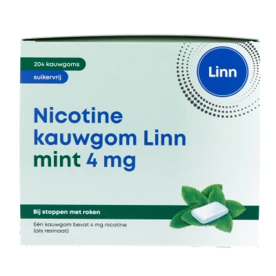 Afbeelding van Linn Nicotine Kauwgom Mint 4 mg 204 stuks