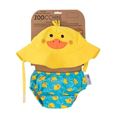 Afbeelding van Zoocchini UV zwemluier setje Puddles the Duck maat L