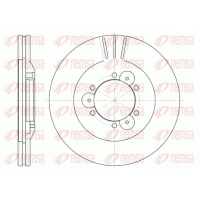 Afbeelding van REMSA Remschijf Vooras 280, 280mm 26mm 6 Geventileerd 6560.10 8943754163,8943754164,8943755334,8970340343,97034034,569050,BDM667220,DCA656010,230452