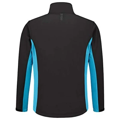 Afbeelding van Tricorp Softshell Jack Bi Color Zwart/Blauw Maat 5XL