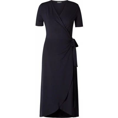 Afbeelding van Base Level jersey wikkeljurk Yvie donkerblauw