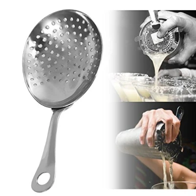 Afbeelding van Bar Cocktailzeef 304 roestvrij staal Julep Stijlvolle zeef Lepelbar IJsdrank Gemengd filtertool voor barmanhulpmiddelen