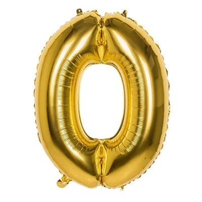 Afbeelding van Boland Folieballon &#039;0&#039; Goud (86 cm) 0 Cijfer ballon