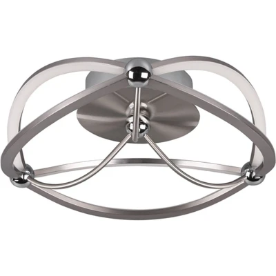 Afbeelding van Trio Leuchten LED plafondlamp Charivari 621210107, metaal nikkel mat, incl. 20 Watt LED, schakelaar dimmer