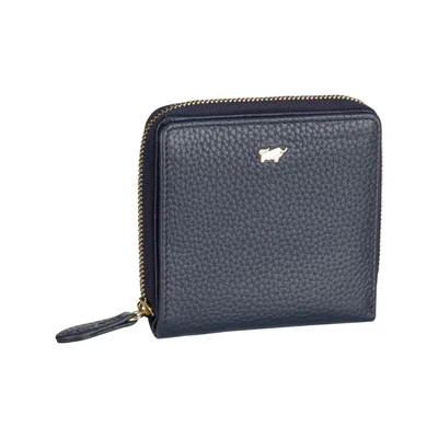 Afbeelding van Braun Büffel Leren Portemonnee Asti Zip Wallet Navy Blauw