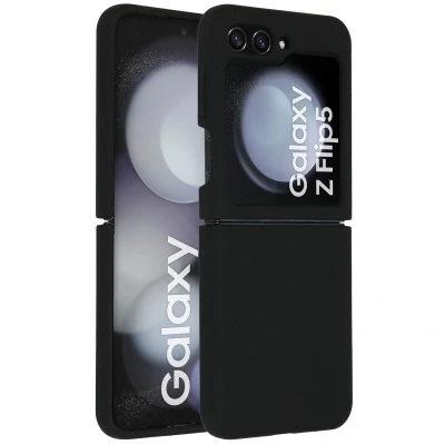 Afbeelding van Samsung Galaxy Z Flip 5 Hoesje Siliconen en TPU (zacht) Accezz Softcase/Backcover Zwart Telefoonhoesje