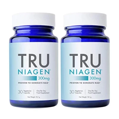 Afbeelding van TRU NIAGEN, Nicotinamide Riboside NAD+ supplementen, om vermoeidheid en te verminderen, gepatenteerde formule NR, 30 stuks, 300 mg per portie (2 maanden/2 flessen)