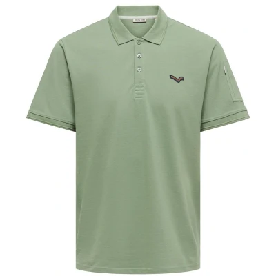 Afbeelding van ONLY &amp; SONS regular polo groen