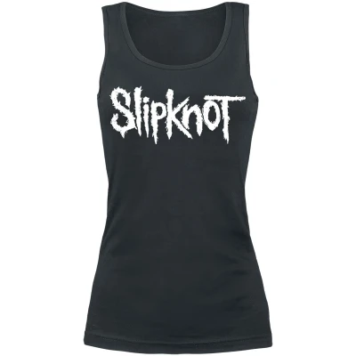 Afbeelding van Slipknot White Logo Top zwart M Katoen Band merch, Bands
