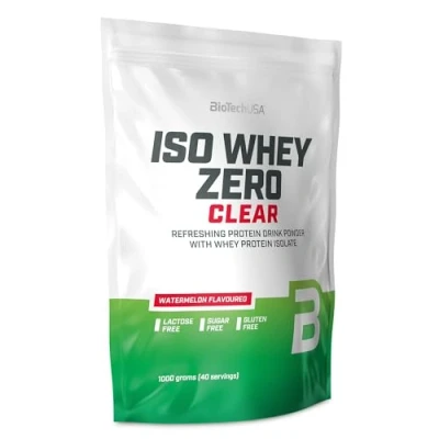 Afbeelding van BioTechUSA Iso Whey Zero Clear Drankpoeder, Verfrissend, Suikervrij, Lactosevrij, Glutenvrij, 5 Fruitige Smaken, 88 kcal, 21g Eiwit, BCAA&#039;s, 1000 g, Watermeloen