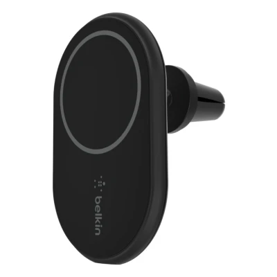 Afbeelding van Magnetic Wireless Car Vent Mount MagSafe + Charger van Belkin Zwart Kunststof