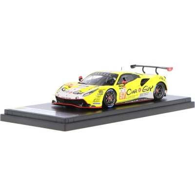 Afbeelding van het 1:43 Diecast model van De Ferrari 488 GTE Evo 3.9L Turbo V8 Team Kessel Racing #57 24H LeMans 2022. rijders waren T. Kimura / F. Schandorff en M. Jensen. fabrikant schaalmodel is Looksmart. Dit