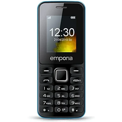 Afbeelding van Emporia TELME MD212 mobiele telefoon 3G Dual Sim, 1,8 inch kleurendisplay, Bluetooth HSP, camera, Bluetooth, zwart/blauw (Italië)