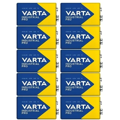Afbeelding van Varta Industrial 4022 9V blok alkaline batterij MN1604 6LR61, 10 stuks