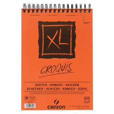 Afbeelding van Schetsblok Canson XL Croquuis A4 90gr spiraal 120vel