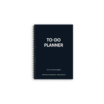 Afbeelding van Planbooks To Do Planner Dagplanner Lijst List Notitieboek A5 Zwart Daily Notebook