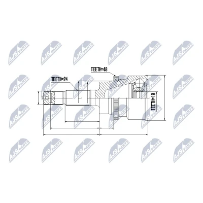 Afbeelding van NTY NPZ DA 015 Homokineet Vooras
