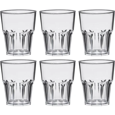Afbeelding van 18x Shotglaasjes 4 cl/40 ml van onbreekbaar transparant kunststof Shotglazen