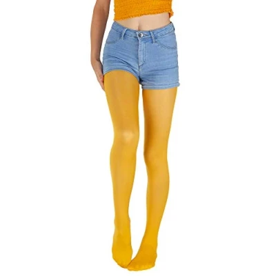 Afbeelding van Giulia Kinderen meisjes panty microvezel 40 Den Gr. 104 158 semitransparent gekleurd, Yellow Moon., 128 134