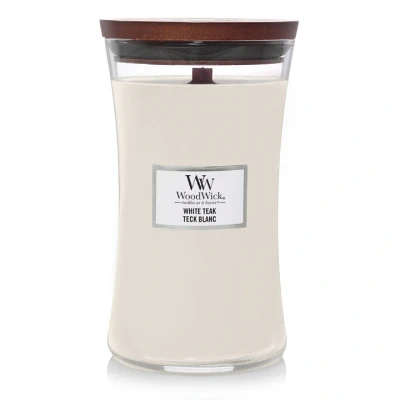 Afbeelding van Woodwick Kaars White Teak Large
