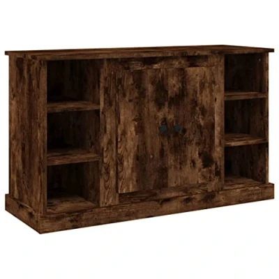 Afbeelding van Dressoir 100x35,5x60 cm bewerkt hout gerookt eikenkleurig